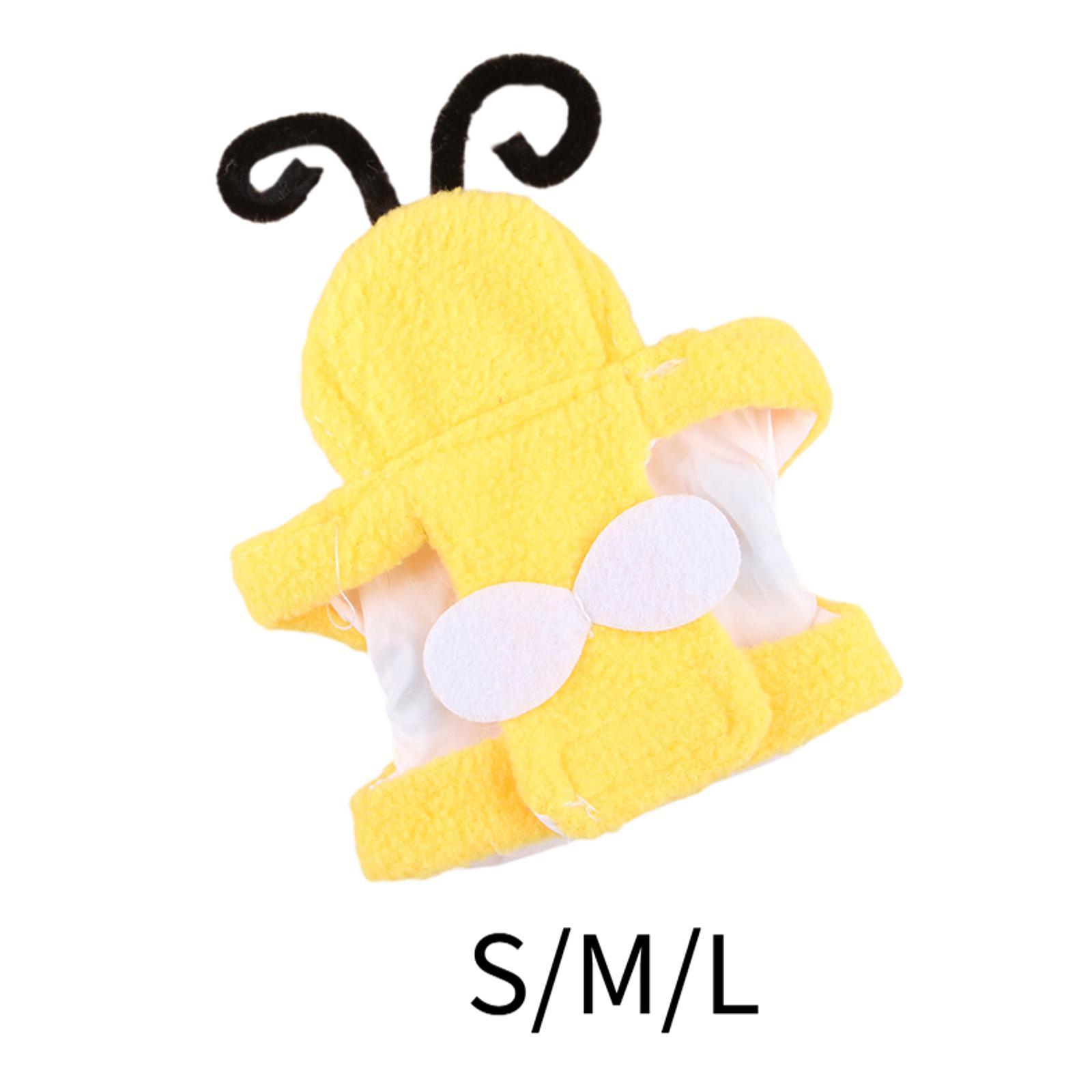 

Small Animals Apparel Bird Costume Bee Shaped Cute Flying Suit Reusable Bird L