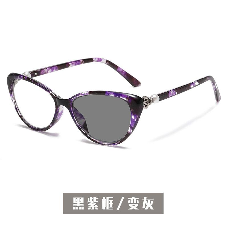 

Color-Changing Multi-Focus Reading Glasses Anti-Blue Light Far And Near Dual-Purpose Fashionable And Versatile Middle-Aged And Elderly Reading Glasses +400