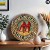 Metal Tin Sign Wall Decor Vintage Wizard Oz Red Heels Art