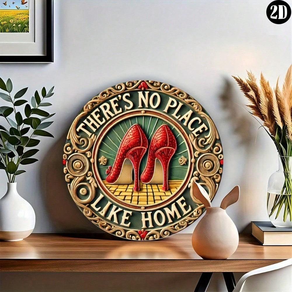 Metal Tin Sign Wall Decor Vintage Wizard Oz Red Heels Art
