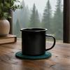 Durable Steel Water Cup Enamel Coffee Mug with Handle, Retro Style Cup, Smooth Reusable Hot Tea Surface Portable Drinking for And Milk Nostalgic Home