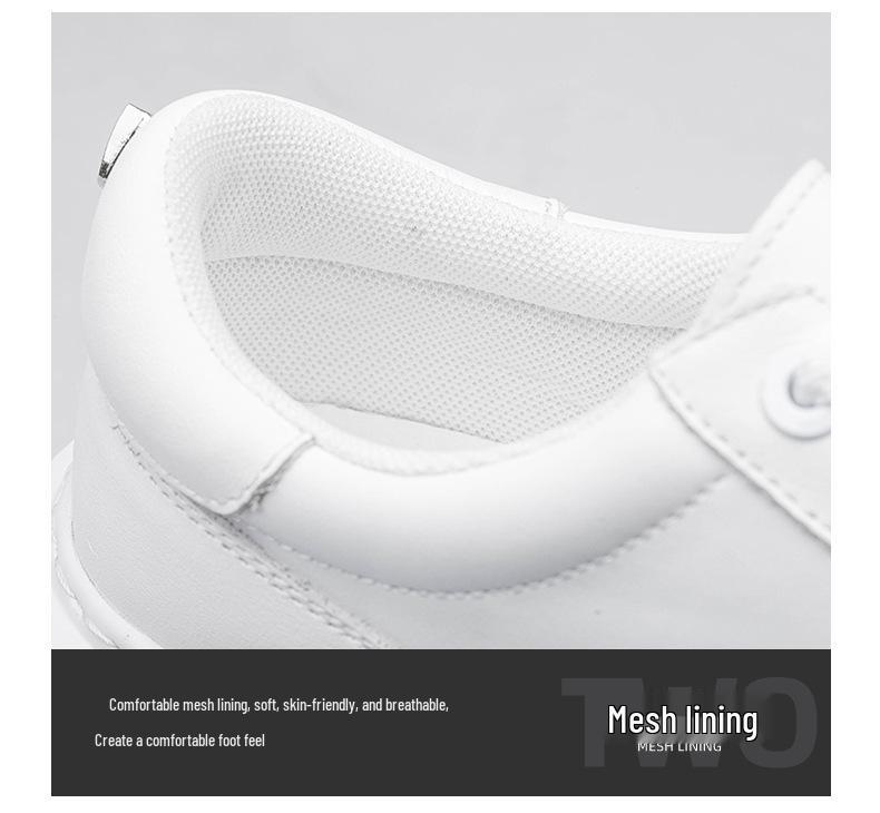 Men's Spring Collection: White Trendy Non-Slip Thick Sole Casual Sports Board Shoes