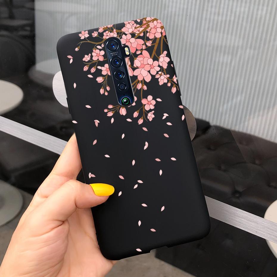 Cute Printed Phone Case For OPPO Reno2 Case Liquid Silicone Soft TPU Back Cover For Oppo Reno2 F / Z Reno 2 2F 2Z Cases Bumper