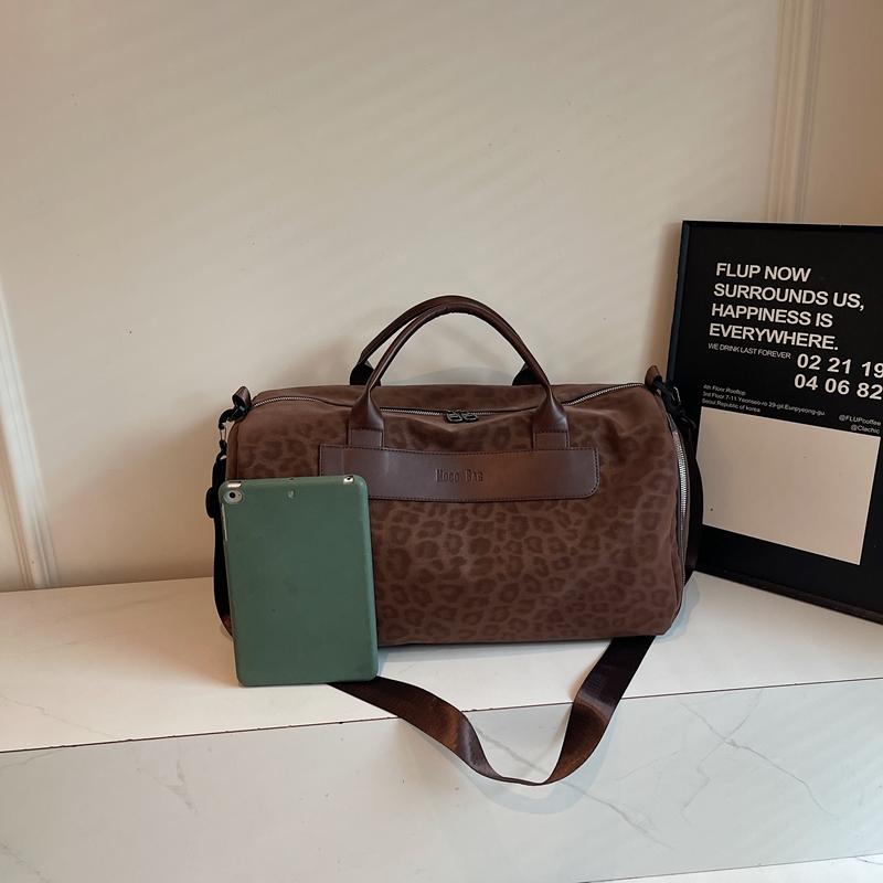 Geantă Sport de Capacitate Mare Imprimeu Leopard Geantă de Voiaj Geantă Fitness Geantă Duffel