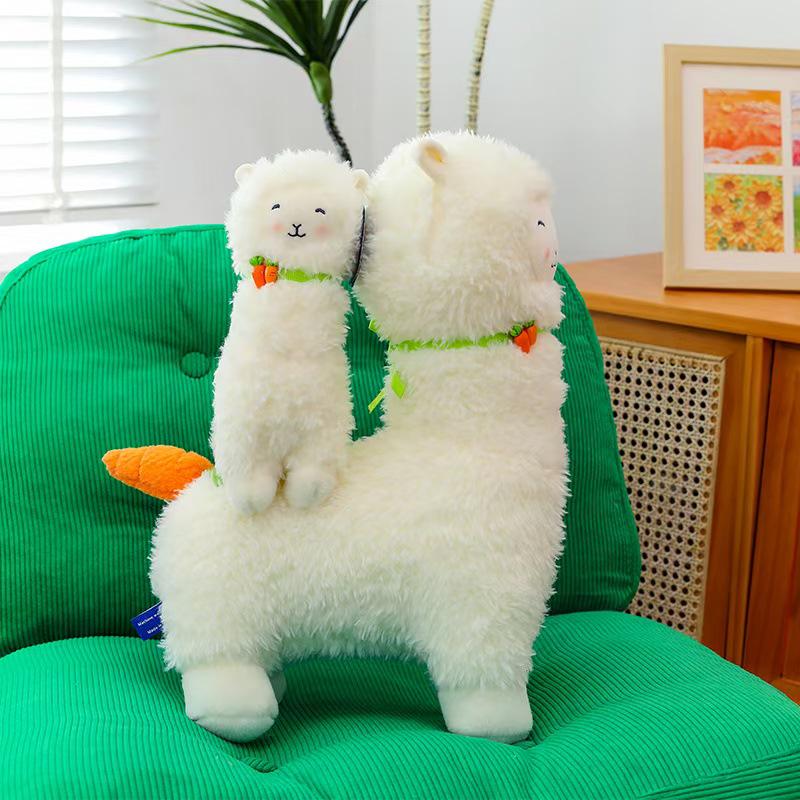 Carrot Alpaca Plush Hug Pillow - Cartoon Figure Toy Gift for Girls
