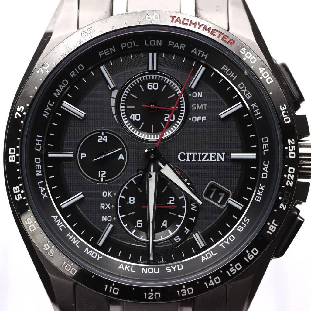 CITIZEN ATTESA Solar Perpetual Discontinued Made in Japan Eco-Drive Radio-Controlled Men's Watch, Titanium, Chronograph, Calendar, Model, 2017