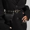 LoveHeart Buckle Waist Belt Subculture Pin Buckle Waistband Punk Rivet Studded Belt Waist Bag for Coat Women Accessories