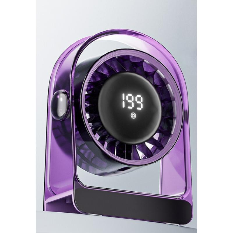 Desktop fan, silent air circulator, USB charging, 4 speed settings фиолетовый