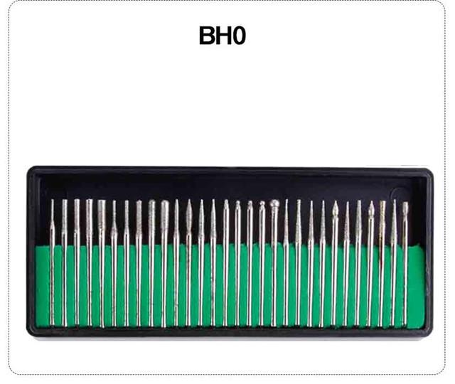 1 set New Grinder Burghie pentru unghii Din oțel din tungsten din aliaj Pile de unghii din ceramică Set capete de șlefuit Set de instrumente de lustruit pentru manichiură 8 culori