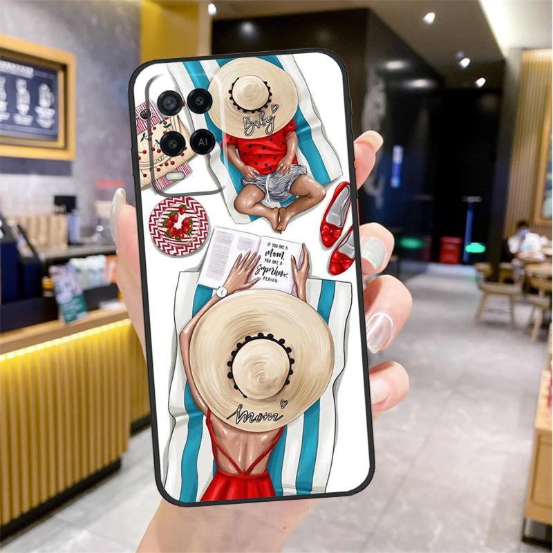 SUPER MOM MOTHER MAMA CUTE BABY Case For Oppo A98 A18 A38 A58 A78 A60 A80 A40 A96 A76 A16 A94 A74 A54 A15 A17 A57 A77 A5 Pro