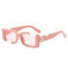Stilvolle Unisex Square Frame Cut-out Sonnenbrille - Lebhafte Jelly-Farben