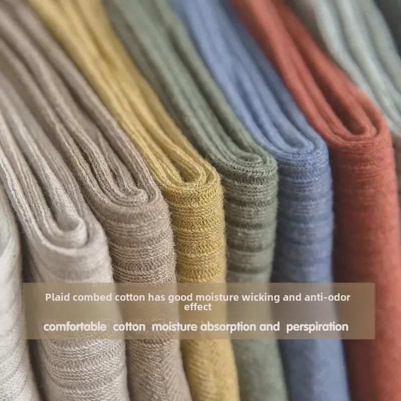 Dui Dui Damen Dünne Baumwolle Mittelhohe Socken - Schwarz, Einfarbig, Trendiger Koreanischer/Japanischer Stil für Herbst & Winter