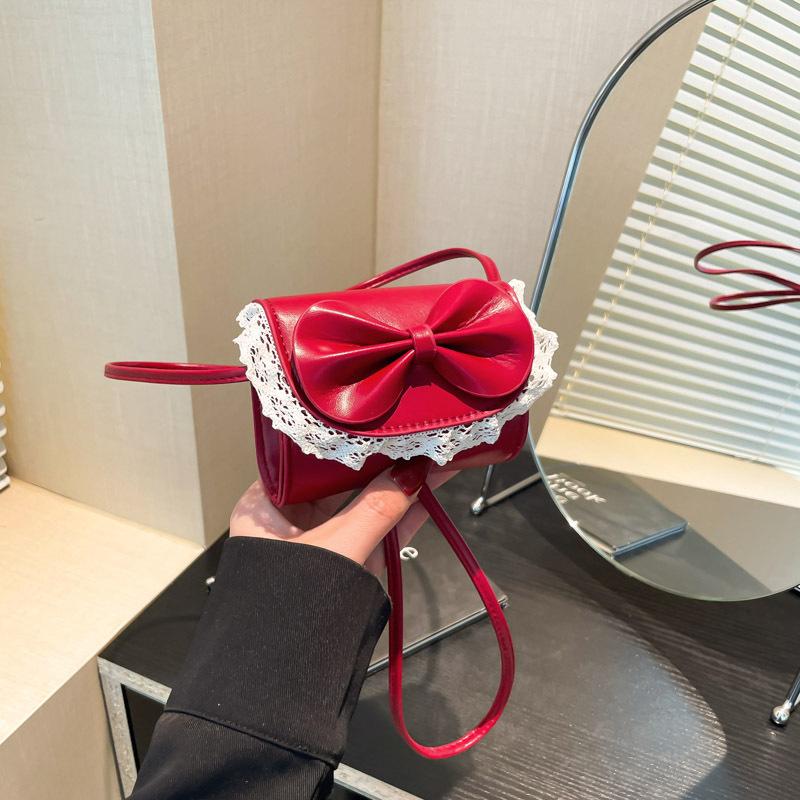 Niche Mini Handbag Bag Women's New Korean Version Fresh and Sweet Lace Shoulder Messenger Bag Fashionable Versatile Small Bag