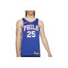 Nike NBA 2020 Season Philadelphia 76ers Jersey, Simmons No. 25 Men Tops Light-Blue CW3678-498