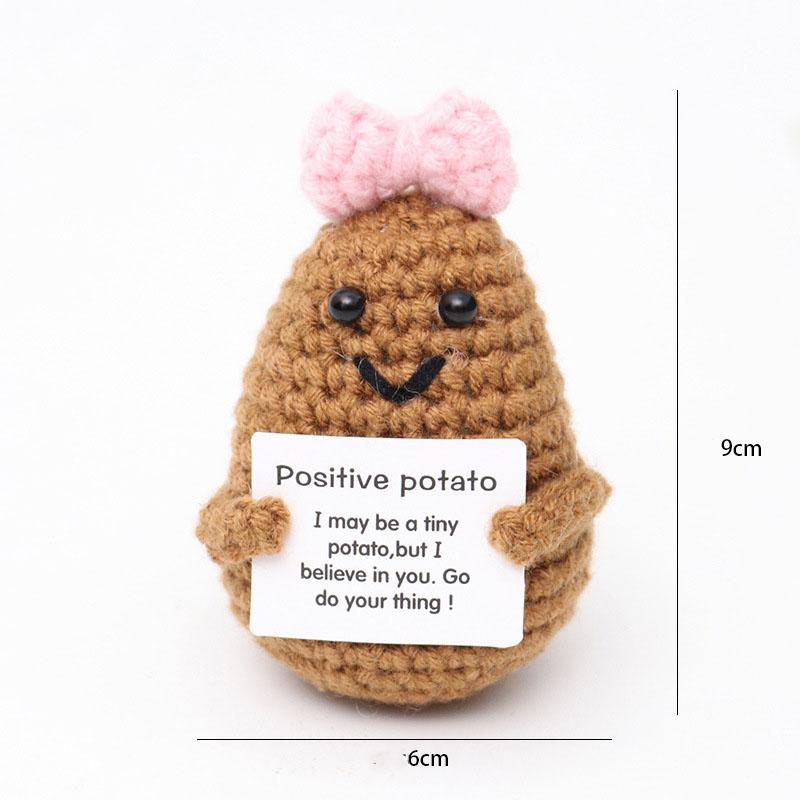 Cute Creative Mini Hand-knitted Plush Small Doll Jewelry Knitting Wool Doll Birthday Gift Office Interior Decorations