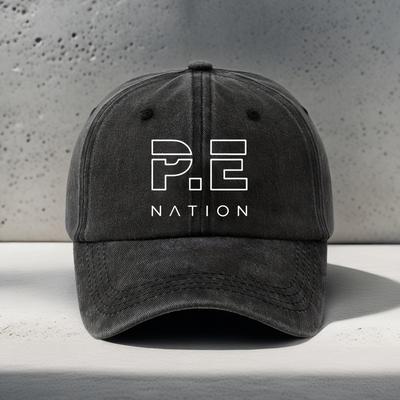 Lightweight Breathable Baseball Cap with P E NATION Letter Print Casual Unisex Hat for Outdoor Travel Beach