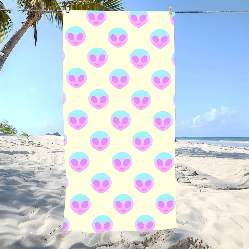 Dreamy Aliens Towel Beach Towel Oversized Super Absorbent Soft Swim Beachtowels For Men, Women