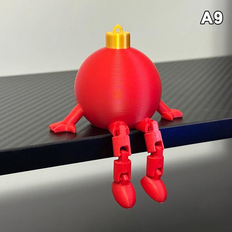 3D spausdintas Kalėdų eglutės žaisliukas, Kalėdų eglutės papuošimas su judančia jungtimi, Kalėdinės dekoracijos, Šventinė stalo puošmena, Statulėlė