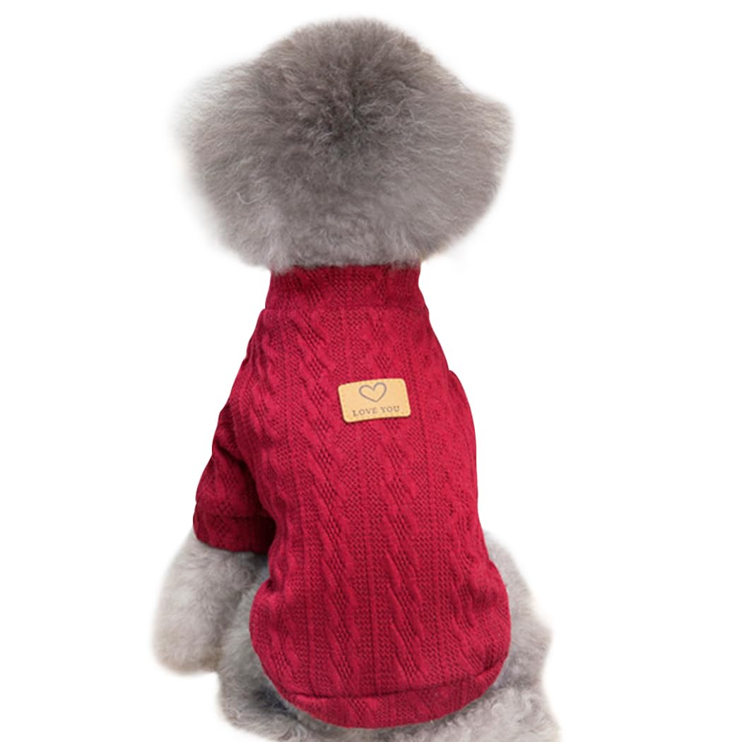 

Jimjis Dog Dog Dog Knit Dog Легко для маленьких и средних размеров Одежда для холодной погоды, осень, зима, одежда, одежда, свитер, верхняя одежда, платье, собаки, собаки, чихуахуа,