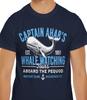 Captain Ahab's Whale Watching Tours T Shirt | Moby Dick Nautical Design