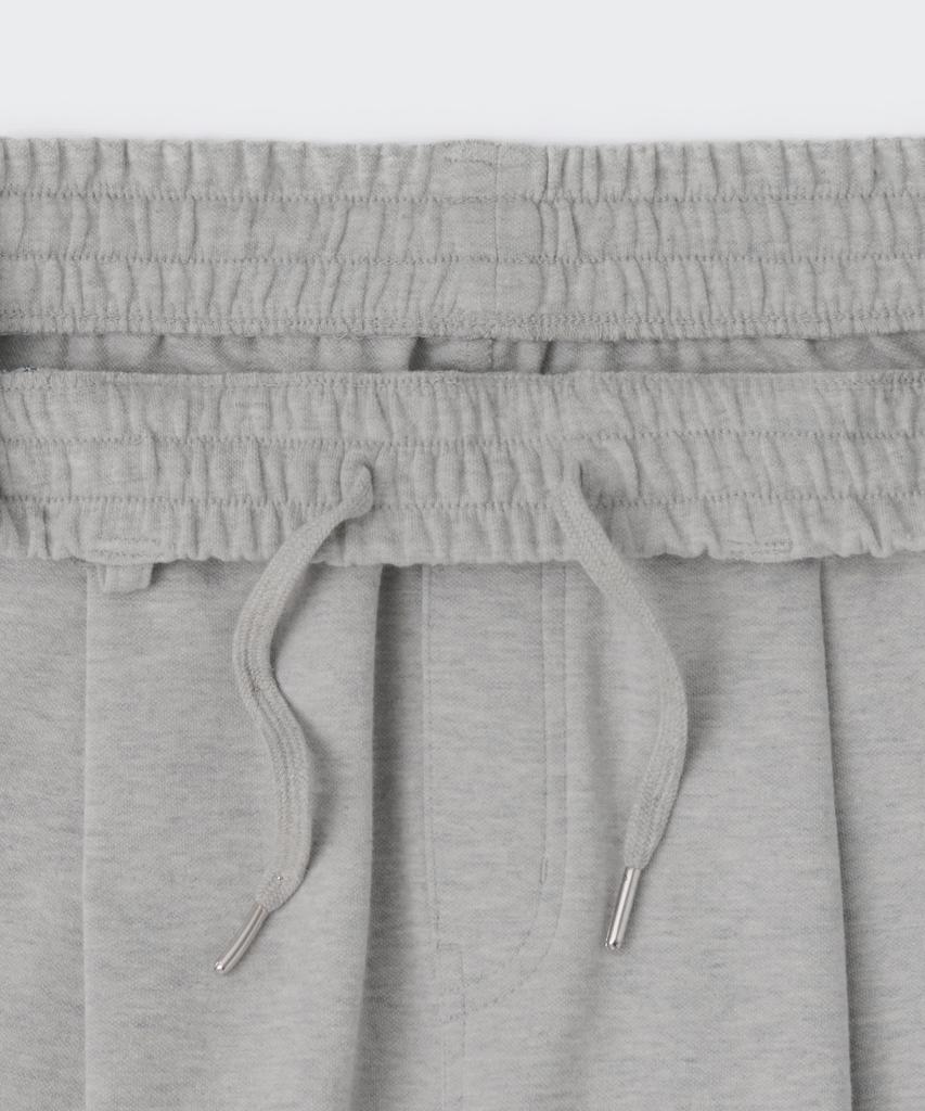 MUSINSA STANDARD WOMAN Women'S Double Knit Denim Detail Wide Sweatpants [Medium Grey]