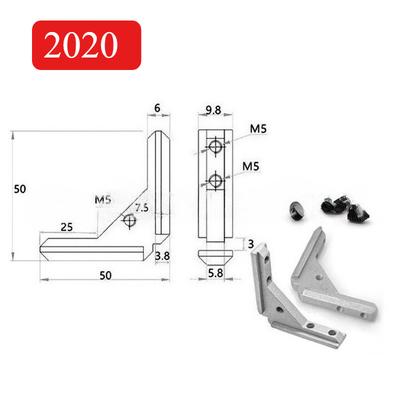 2020 3030 4040 Panelová instalační deska úhelníková drážka upevňovací hardware rám dveří rohový profil univerzální úhelníkový drážkový konektor