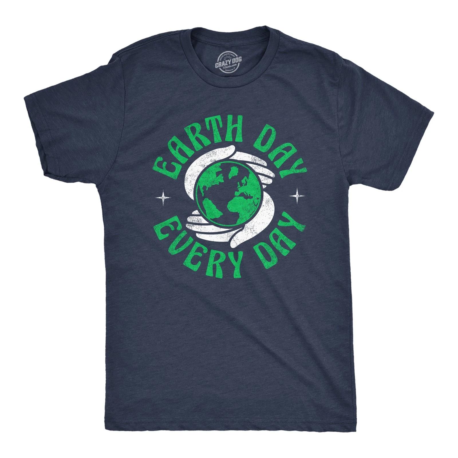 Mens Earth Day T Shirts Funny Green Environmental Graphic Novelty Recycling Tees XXL