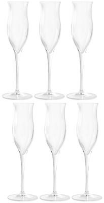 Adelia Brandy Glass Clear 105ml Luigi Bormioli Grappa 105 C359 6'lı Set Kristal Cam J-6468