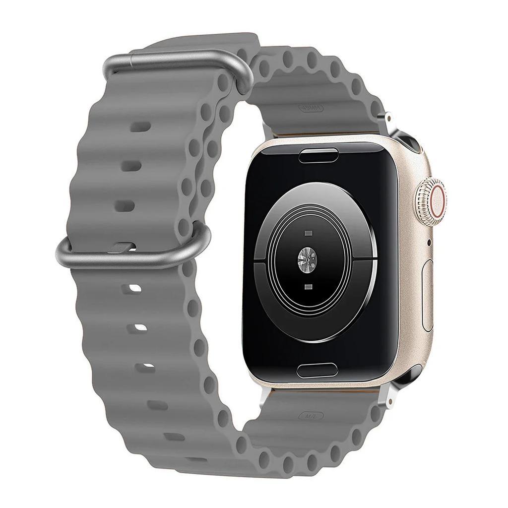 Silicone Ocean Strap For Apple Watch Band Ultra3/2 49mm Correas iWatch Series11 10 9 8 7 SE3 6 46 40 44mm 41 45 42mm 38mm Bands
