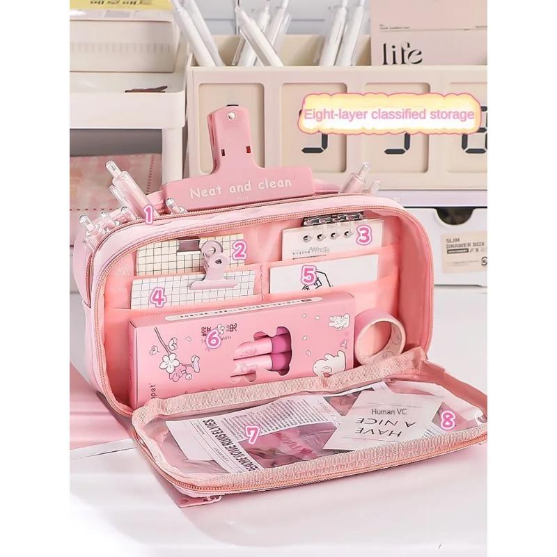 Transparent Pencil Case  Style Niche Powerful Stationery Box Good Quality for Elementary School Students