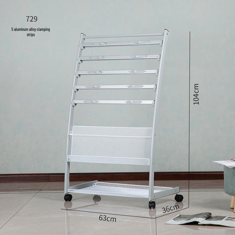 Newspaper & Magazine Display Stand with Brochure Holder for Office Organization and Storage