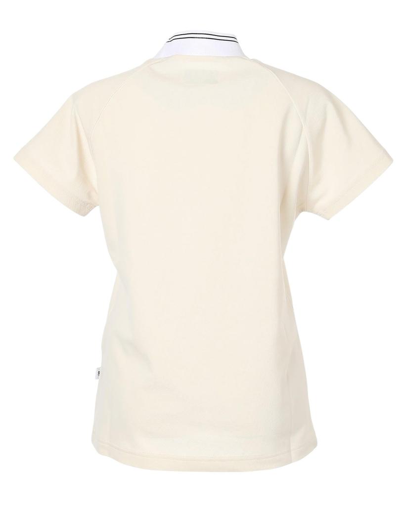 Golf Polo Shirt 1 [New Balance] Short-Sleeve (Stretchable & Ultra-Quick Drying) / Women's / 012-6166506 040_Beige [M]