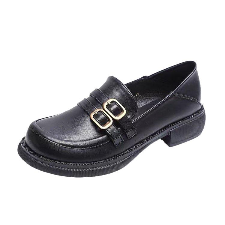 Kadınlar için Günlük Platform Loafer'lar Slip-On Tıknaz Topuk Penny Loafer'lar Kadın Rahat Makosen Ayakkabılar İş İş Ayakkabıları Yuvarlak Uçlu Şık Ayakkabılar