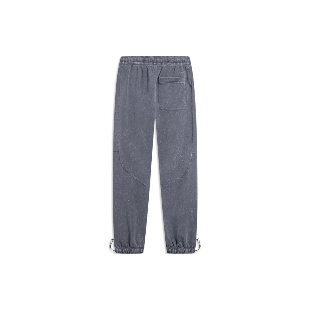 Li Ning Wade Series Solid Color Loose Fit Knit Sports Pants Men Bottoms Cold-Sand-Black AKLT493-4