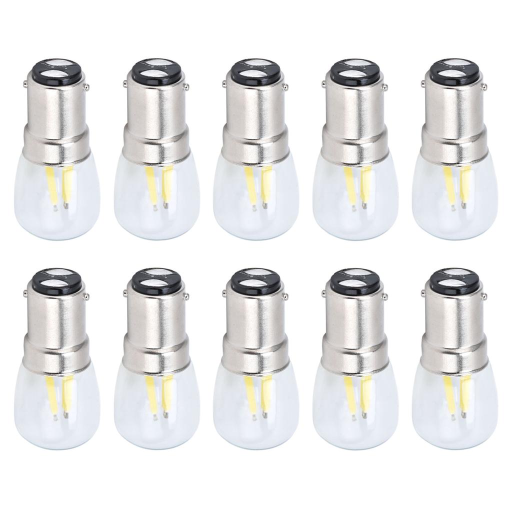 10 Stücke 2W B15D Glühbirne 6500K Glühbirnen für Kronleuchter Wand Lampen Tisch Lampen Weißes Licht AC/DC 24V