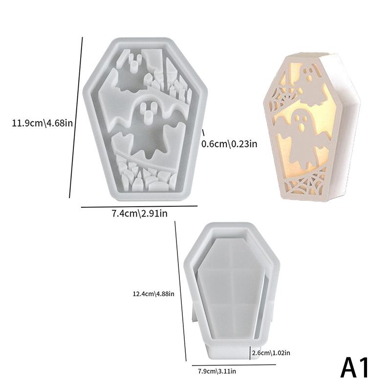 Halloween Resin Silicone Molds Resin Coffin Molds Storage Box Molds Halloween Decorative Casting Mold For Halloween