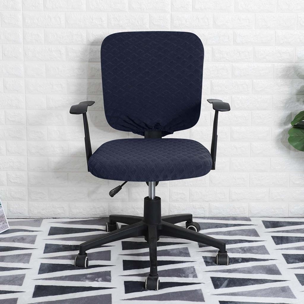 Split Office Chair Cover Waterproof Dustproof Removable Elastic Stretch Chair Slipcovers Washable Oilproof Computer Chair Cover