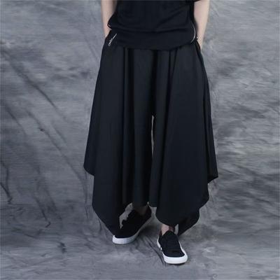 Pantalon ample à taille élastique pour homme, style japonais, style Kendo, jambes larges et amples, été