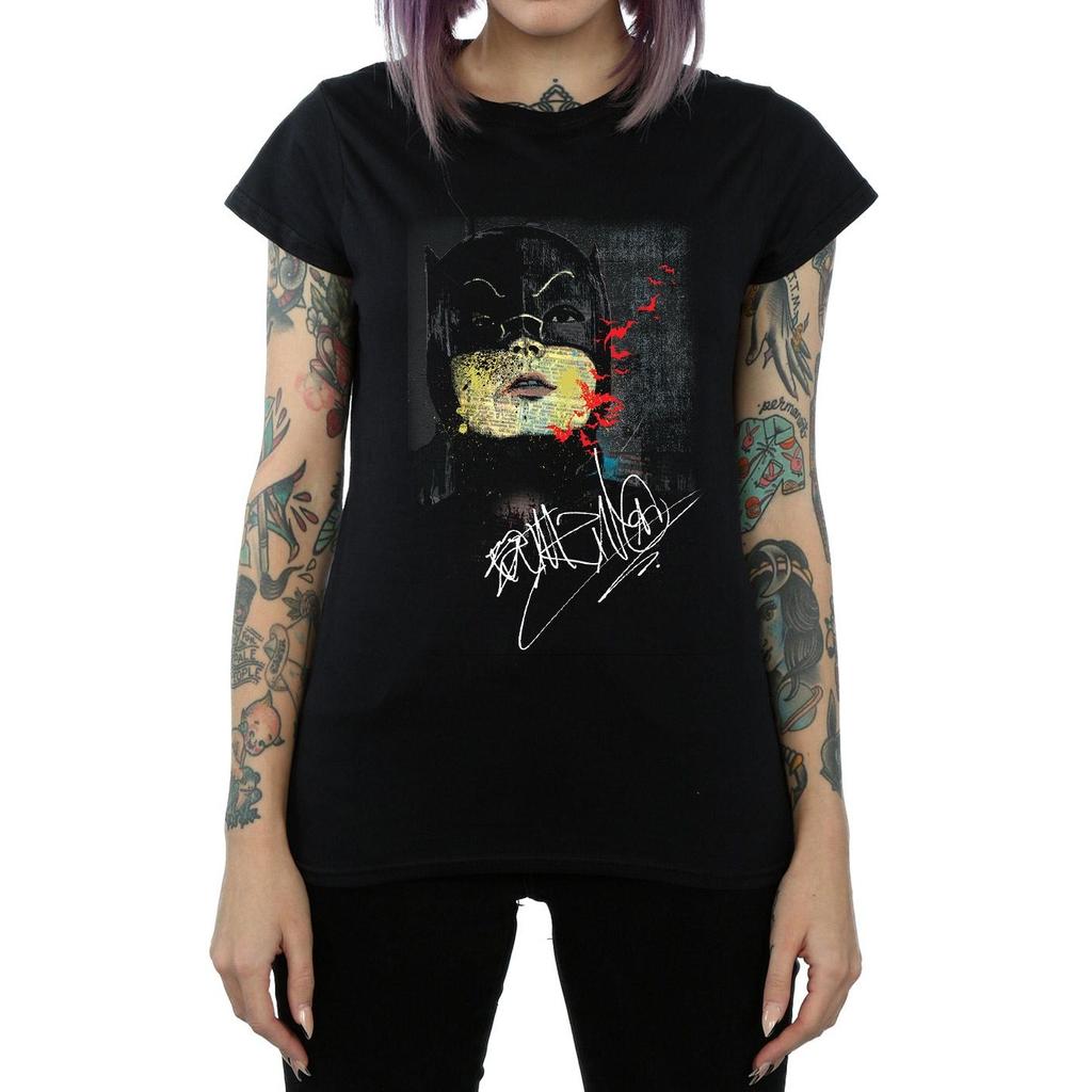 DC Comics Womens/Ladies Batman TV Series Signature Cotton T-Shirt