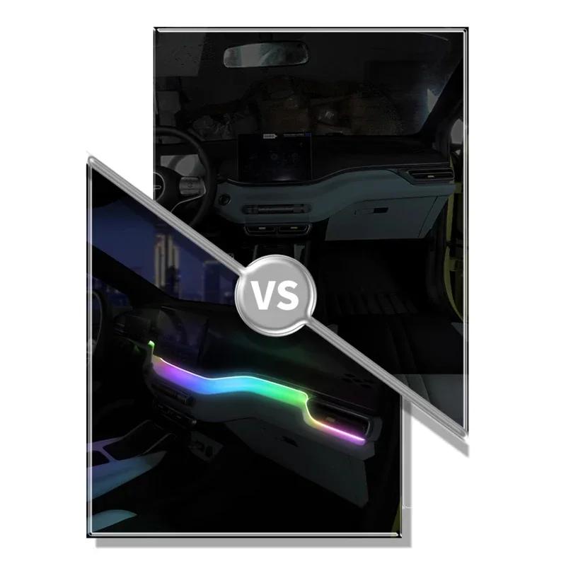 For BYD Seagull Dolphin MINI 2023-2024 Interior Ambient Lighting Central Control Atmosphere LED Light Strip Automobile Supplies