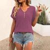 2025 Elegant V-Neck Short-Sleeve T-Shirt for Women