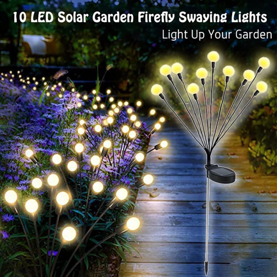 LED Solar Lamp Garden Decoration Fireworks Lamp 6LED/10LED Firefly Outdoor IP65 Waterproof Lamp Christmas Garden Decoration