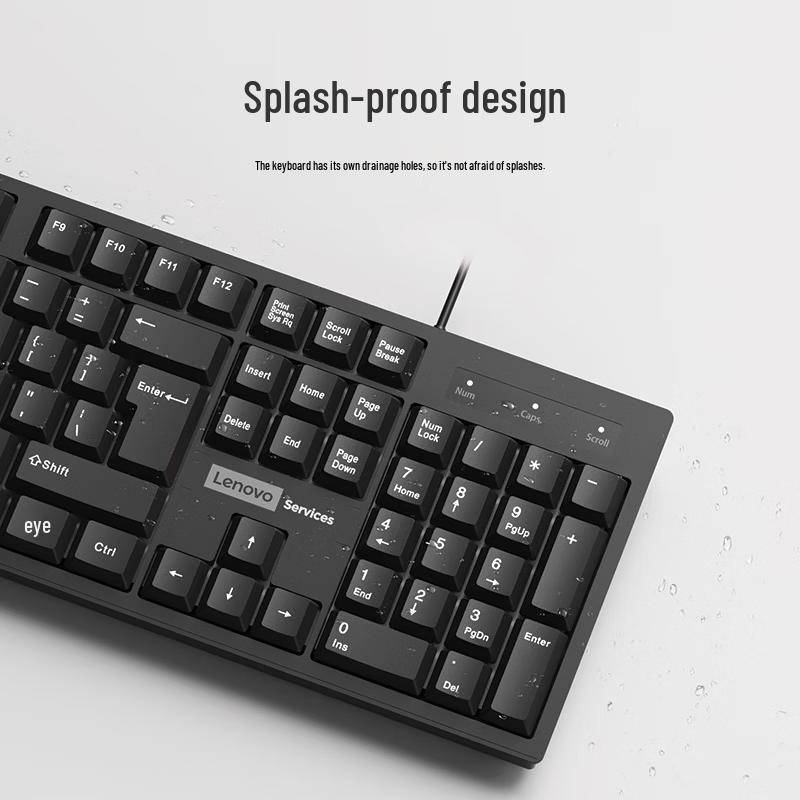 Lenovo KM280 Wired Full-Size Keyboard and Mouse Combo
