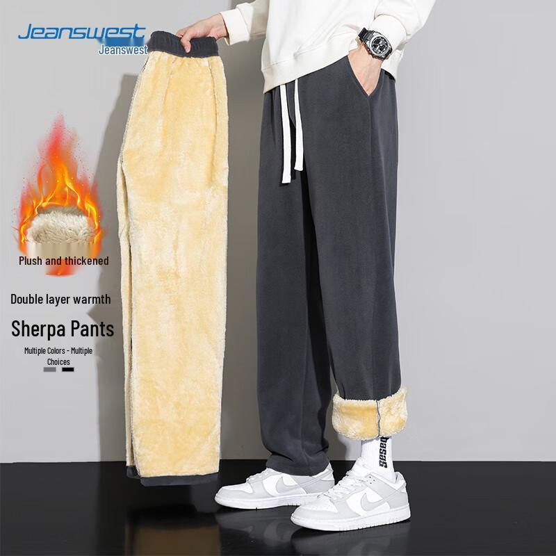 

JEANSWEST Men s Fleece-Lined Straight-Leg Pants 3XL