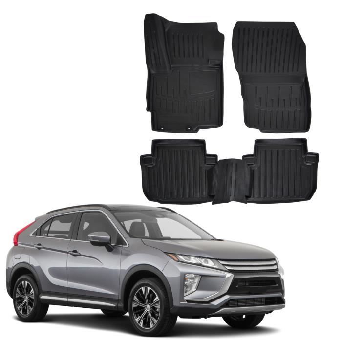 Tapis De Sol 3D - SCOUTT - Mitsubishi Eclipse Cross - Caoutchouc Premium - Noir - Sur Mesure