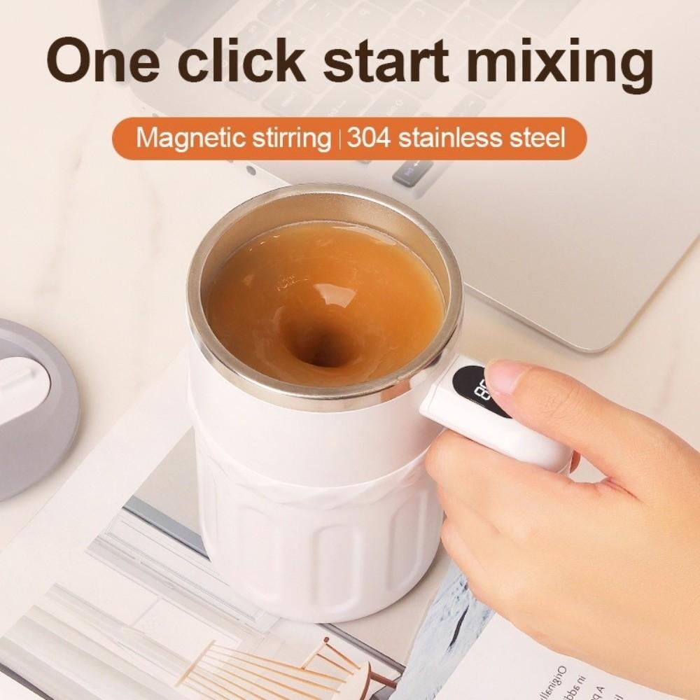 Temperature Display Automatic Mixer Cup 380ML Electric Coffee Mug Self Stirring Coffee Mug Office