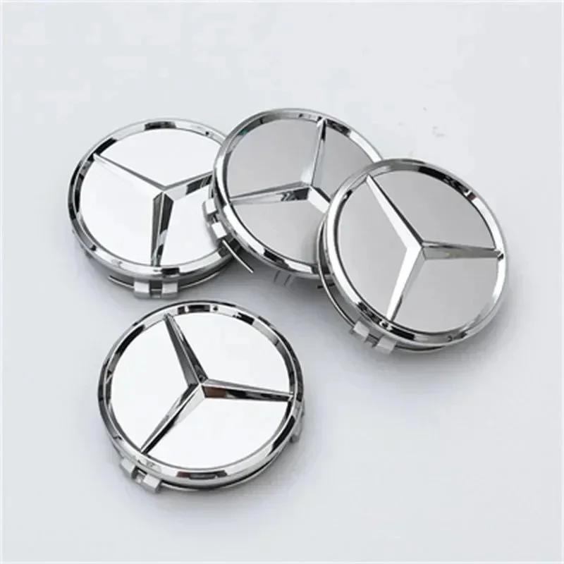 

Car Sticker Benz 2026 New For Benz 4PCS75MM Car Hub Center Cover for Mercedes Benz AMG W203 W206 W220 W205 W211 Car Wheel Center