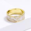 Classic Personality Ring for Women Fashion White Dripping Glue Women's Handmade Enamel Jewelry Engagement Ring Party Jewelry Birthday Gift