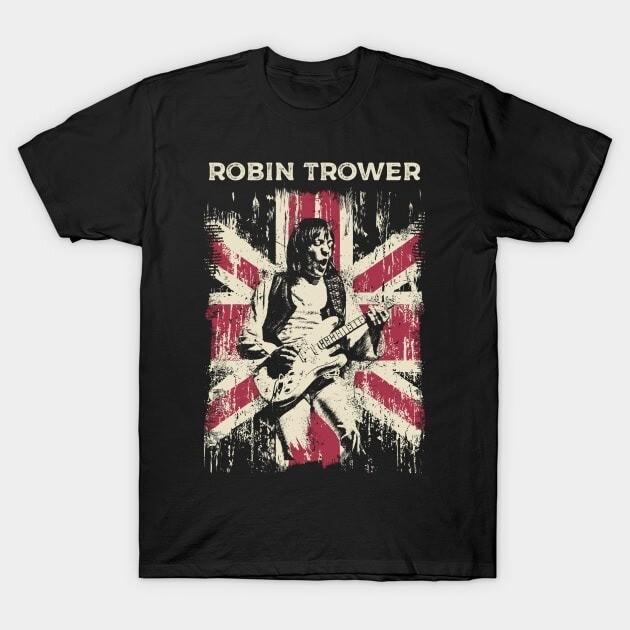 Robin Trower - Robin Trower America Flag T Shirt Black All Size Gift AL797 Unisex T-Shirt L