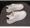 Little White Shoes Women's 2025 Spring and Autumn New Popular Versatile Leather Lightweight Non-slip Flat Bottom Sports Student Board Shoes Women